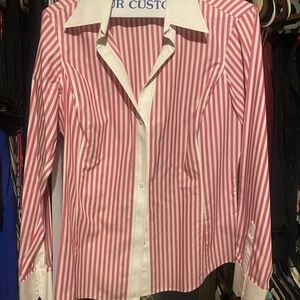 Dior Custom Pink & White Striped Shirt